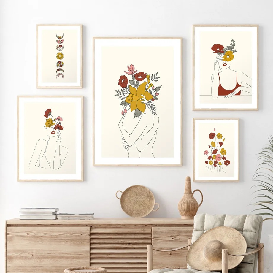 Resin Art Online - Абстрактные постеры с изображением девушки с