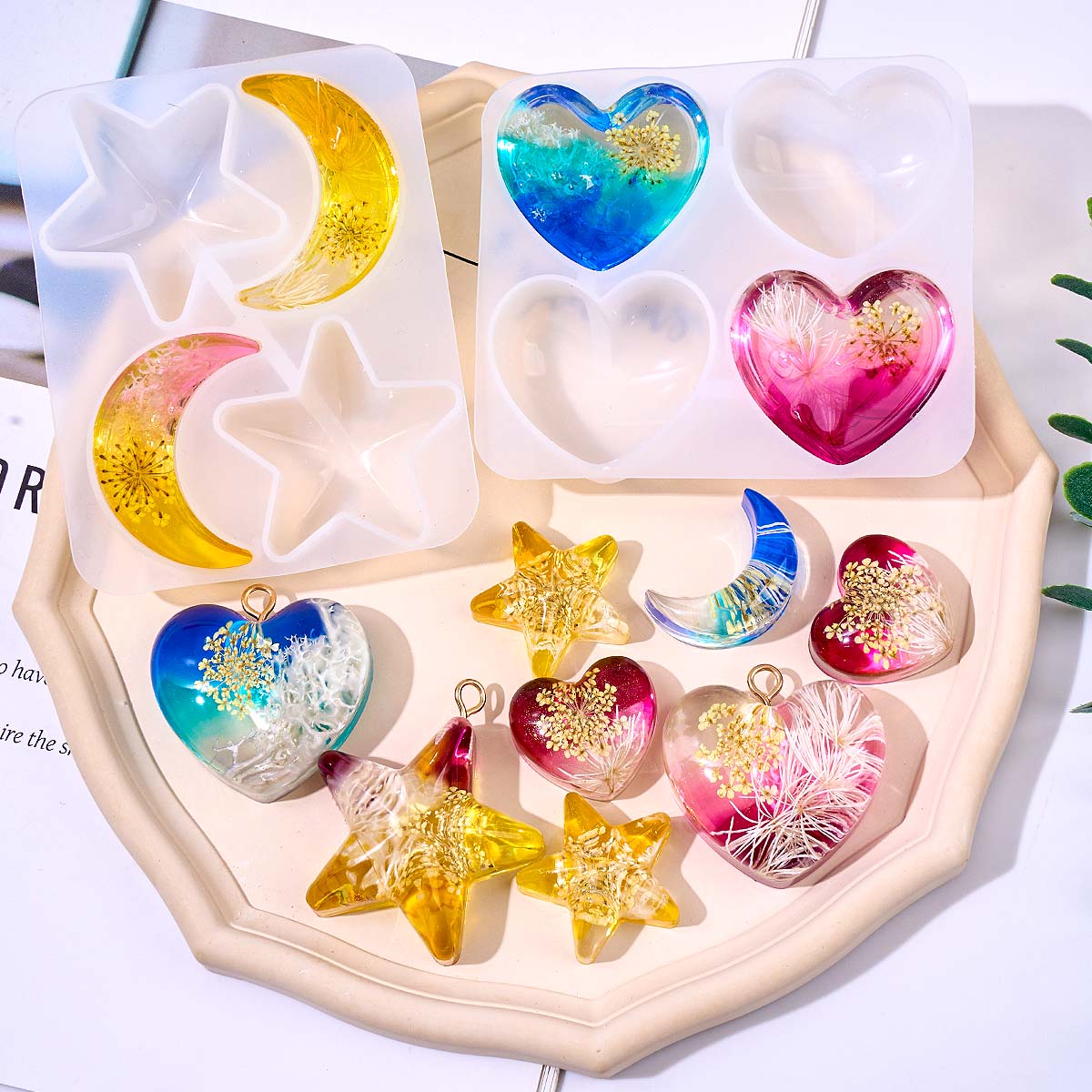 Resin Art Mould - Силиконовая форма для подвесок в виде