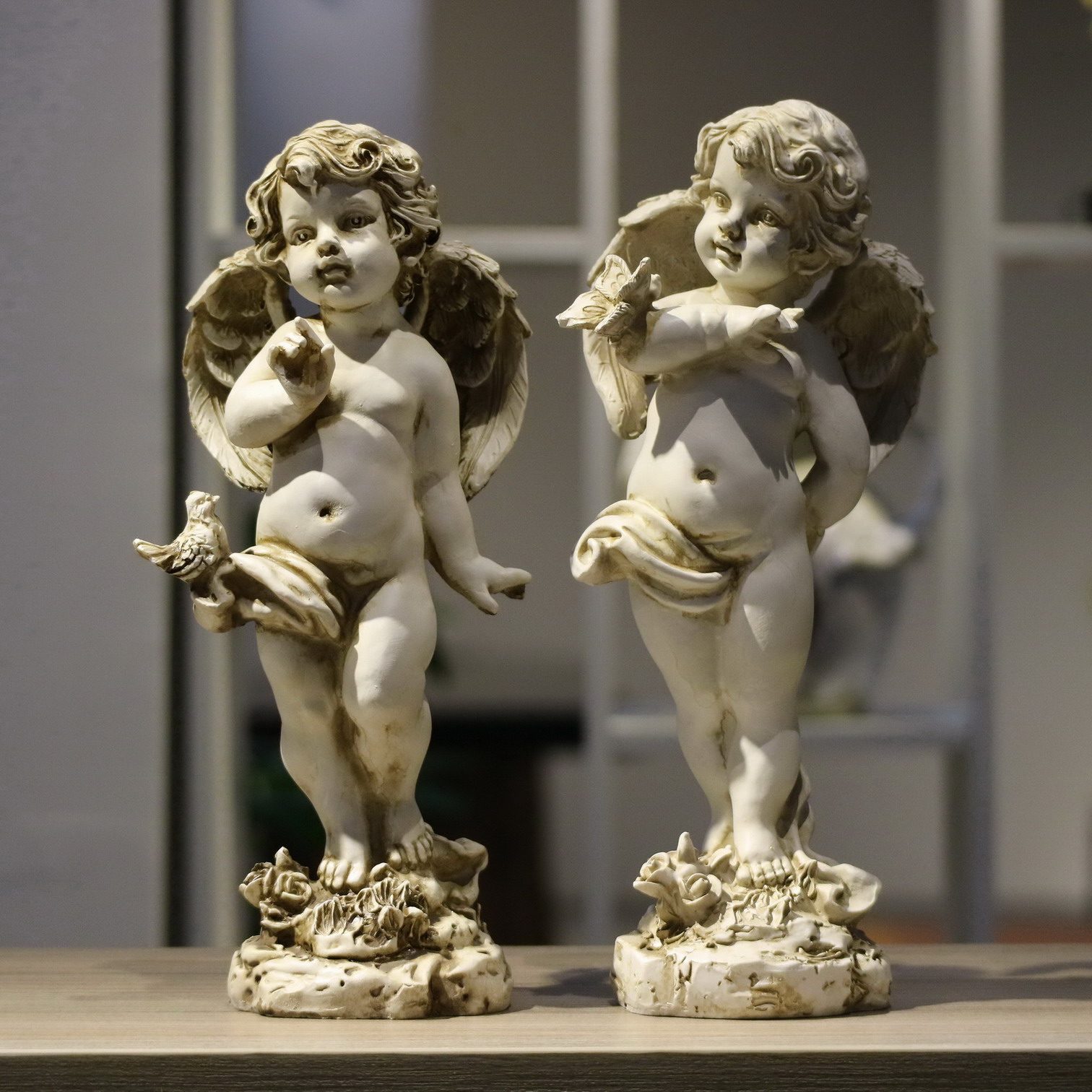 Resin Art Gift For Wedding - Ретро-фигурка ангела из смолы, 29 см,