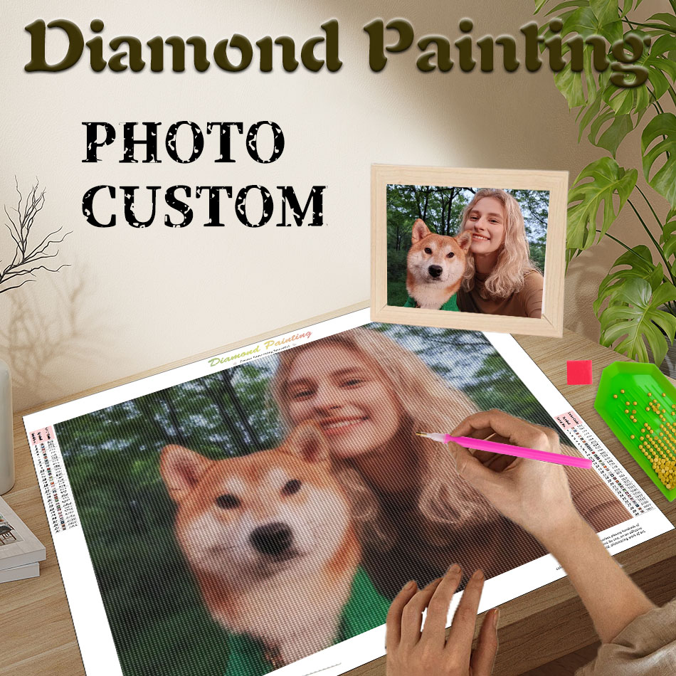 Resin Art Gift For Wedding - Алмазная мозаика с фото на заказ:
