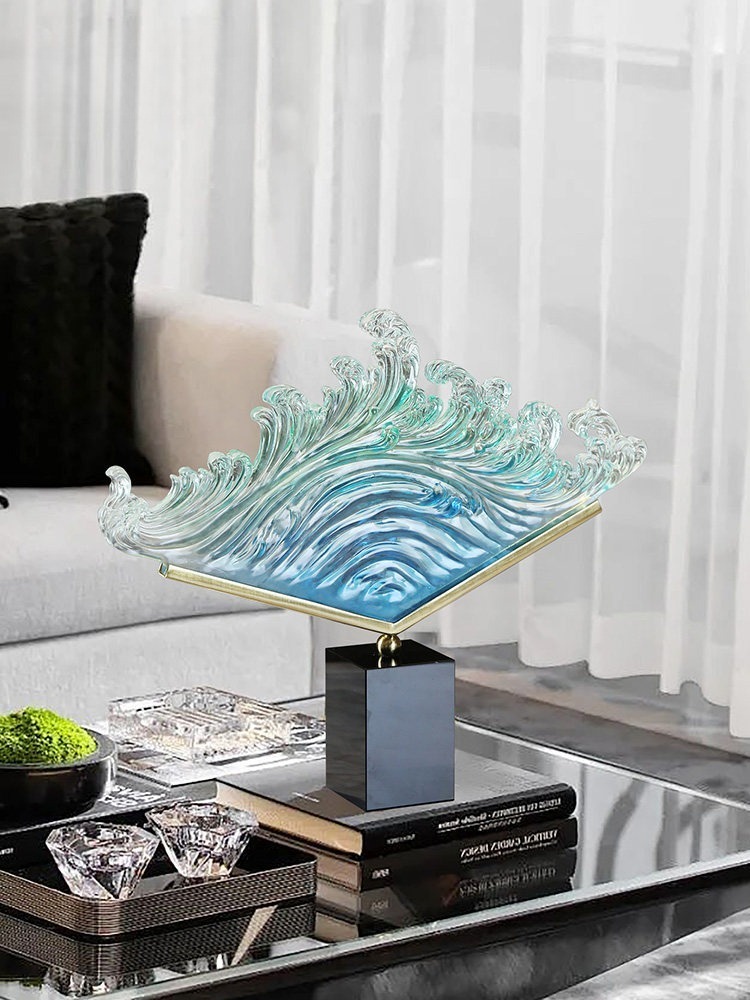 Resin Art Gift For Wedding - Прозрачная градиентная скульптура из смолы в