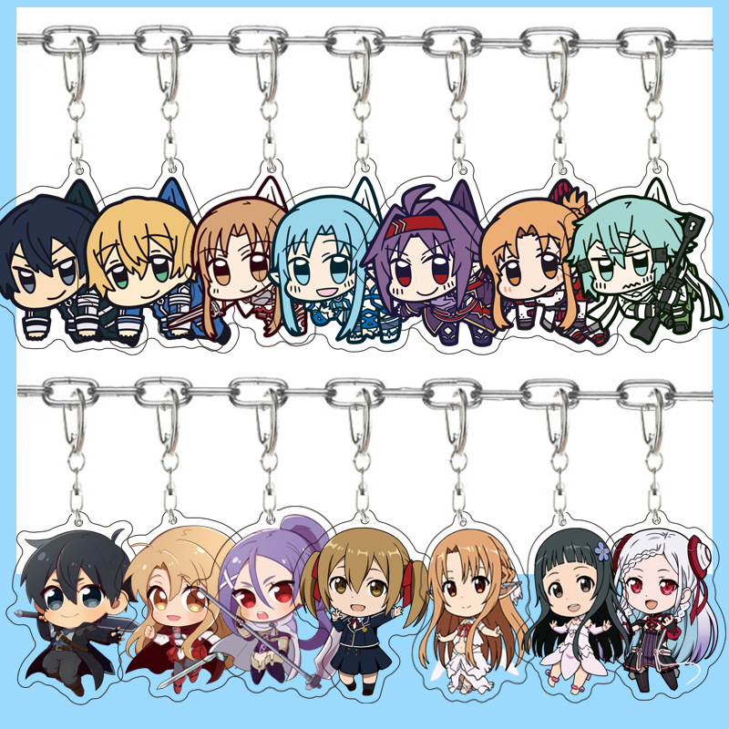 Resin Art Online - Акриловый брелок-фигурка Kirito и Asuna из