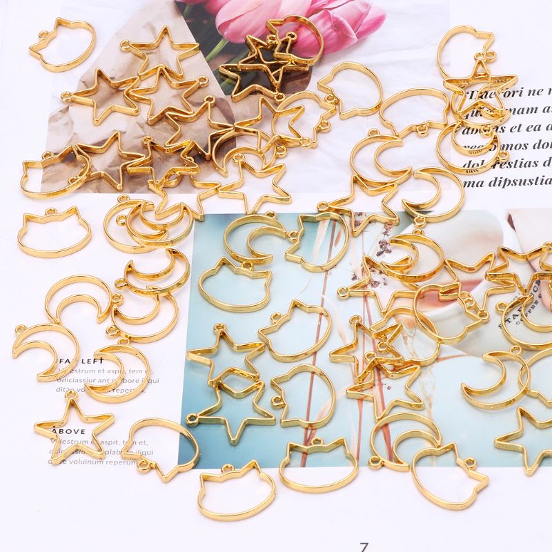 Bezels Pendant Resin - Мини-кулон в геометрической рамке, поделки из