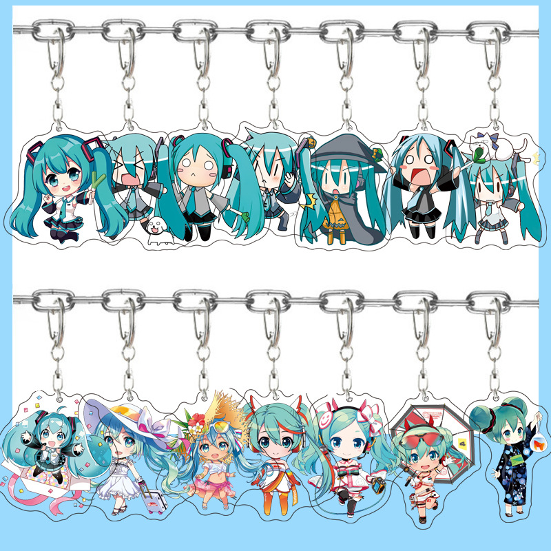 Resin Art Keychain - Акриловая фигурка Хатсуне Мику в стиле