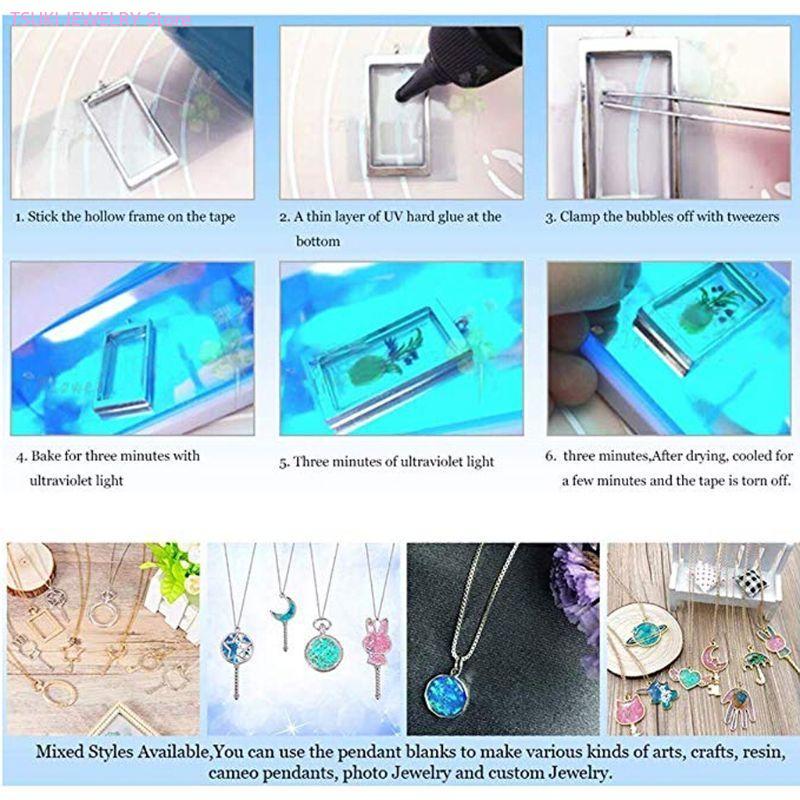 62KE 10x/компл. золотой кулон  – обзор и цена Bezels Pendant Resin
