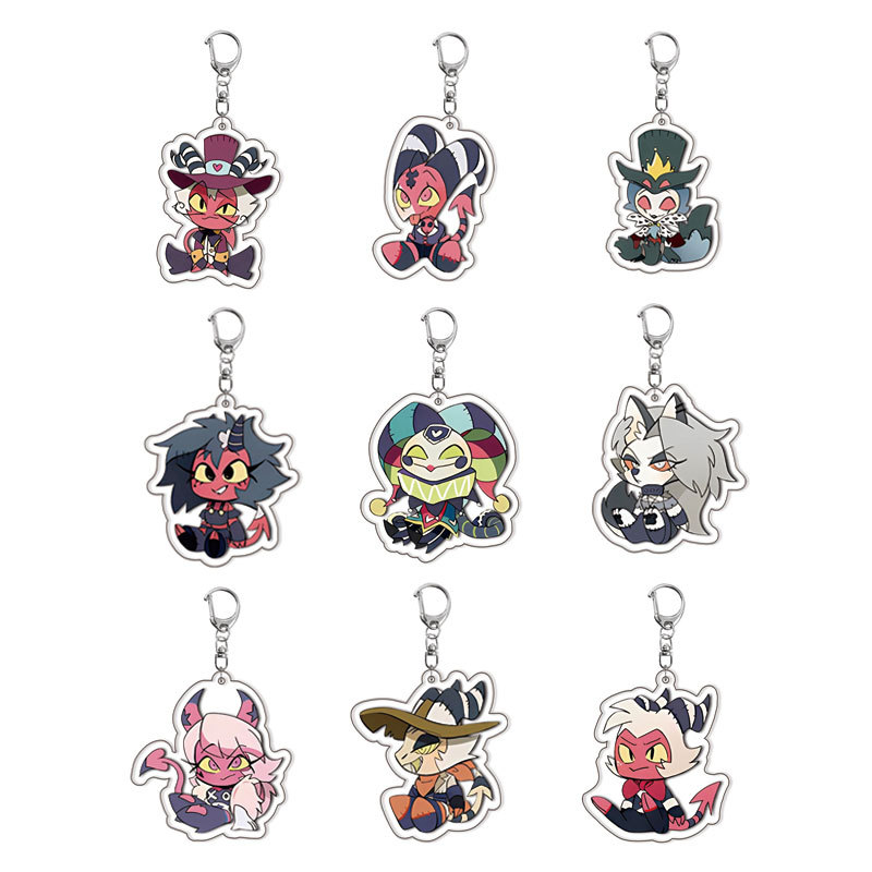 Новые акриловые брелоки Hazbin – обзор и цена Resin Art Keychain