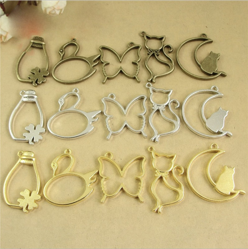 5 шт., подвеска на металлическ – обзор и цена Bezels Pendant Resin