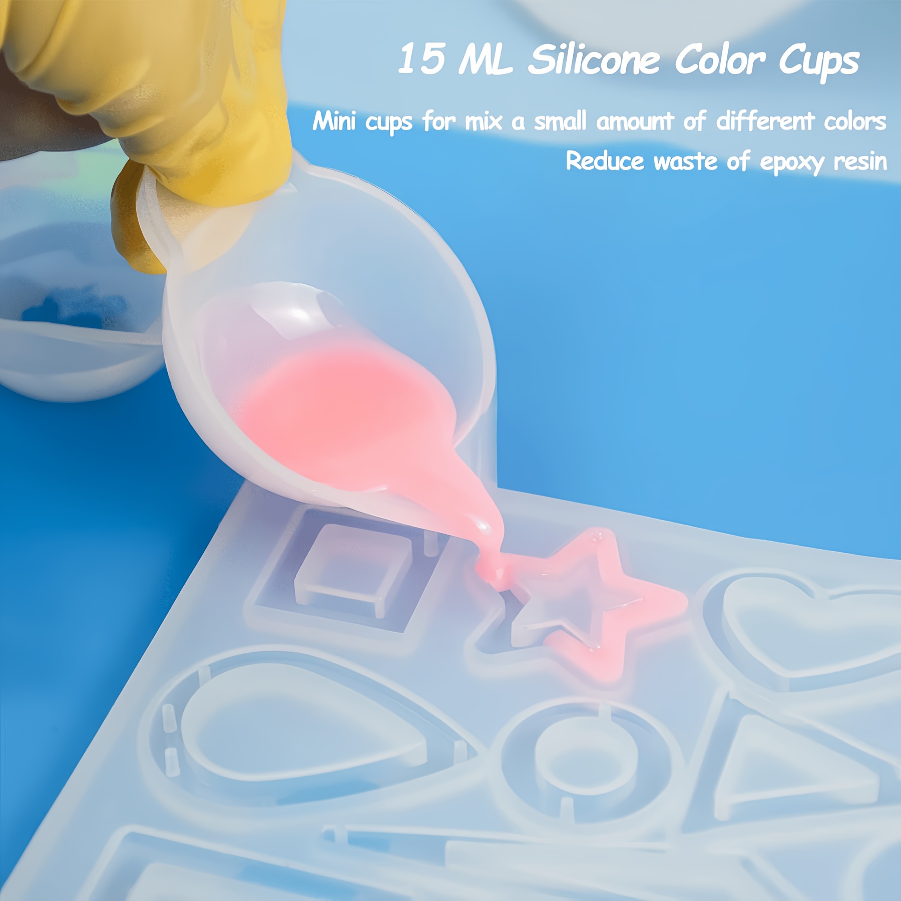 Набор из 21 силиконовой формы  – обзор и цена Resin Mixing Cup