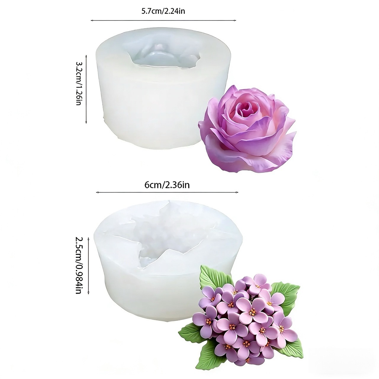 2 шт. 3D силиконовые формы с ц – обзор и цена Resin Art Gift For Wedding