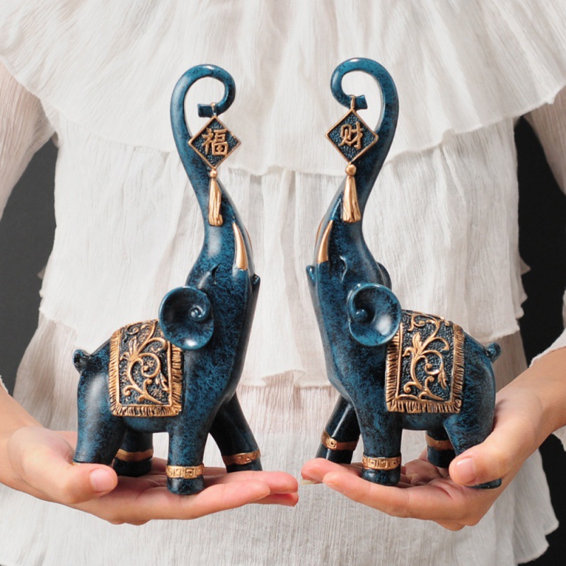 Пара фигурок слонов в китайско – обзор и цена Resin Art Gift For Wedding